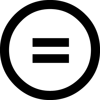 CC No derivatives icon, equal sign, i.e. the same