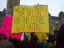 Protesters in Ottawa in 2013