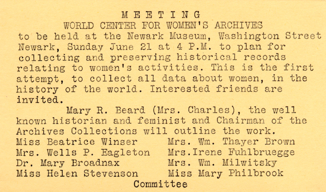 File:Invitation to organize a World Center for Women’s Archives.jpg