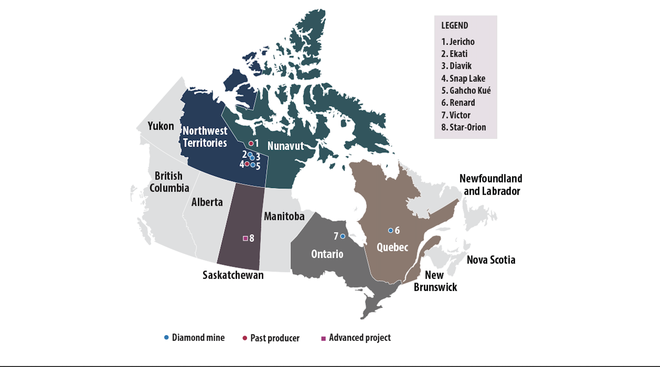 Месторождения алмазов в Канаде на карте. Карта месторождений Канады. Месторождение алмазов на территории Канады. Месторождения алмазов в Канаде.