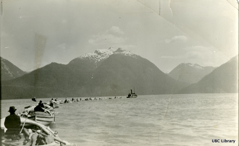 File:View of sail gillnetter boats on the Columbia River at Rivers Inlet.jpg