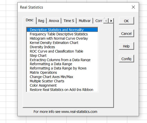 File:Select Data Analysis Tool and Real Statistics.png