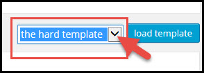 selecting a template