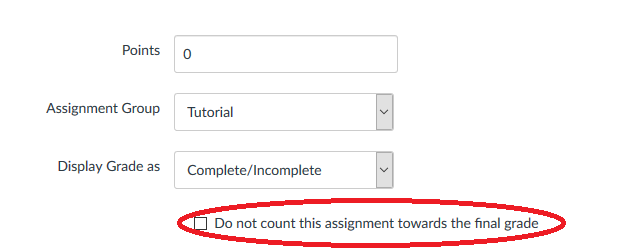 File:Canvas CIS Assignment Points Do Not Count As Grade.png