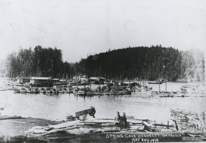 File:View of fishing boats in Spring Cove, Ucluelet, Vancouver Island.jpg