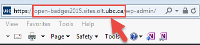 Open badges screenshot to help people set up login link