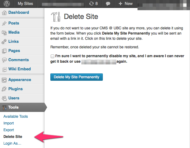File:Screenshot Delete Site in WordPress.jpg