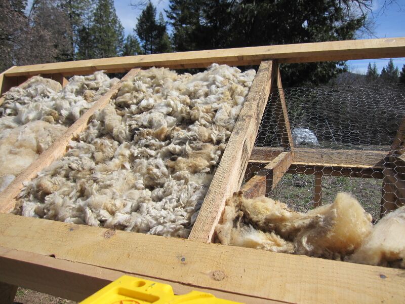 File:Wool Insulation for chicken coop.jpg
