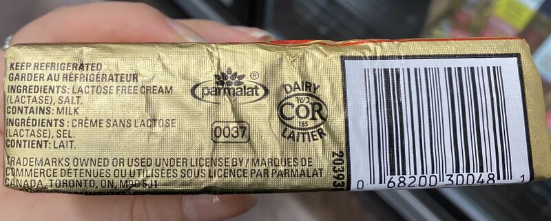 File:Lactantia Lactose Free Butter Ingredients.jpg