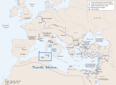 Map: Constantine The Great and the Christian Church