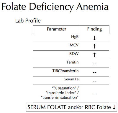 Folate Deficiency Anemia