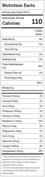File:Maple syrup nutrition facts.png