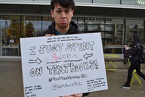 Caption: UBC students feel financial pressure of textbook costs