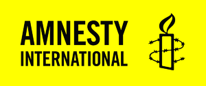 The logo of Amnesty International