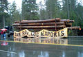 "Ban Raw Log Exports." Port Alberni, 3 May 2006.jpg