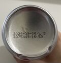 Fig. 4 Bottom of Original Red Bull, showing date marking.