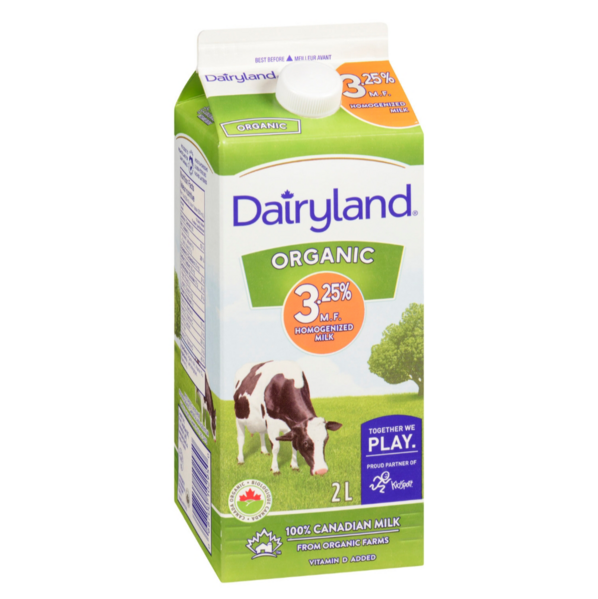 File:Dairyland-Organic Milk 3.25% M.F., LItre 2 Vitamins A& D Added.png