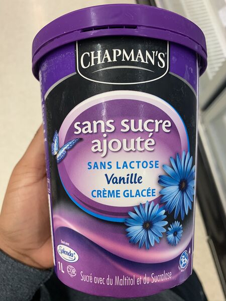 File:Chapman's No Sugar Added Lactose Free Ice Cream Label.jpg