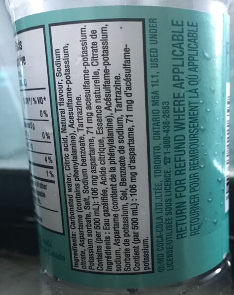 File:Fresca bottle ingredients label.jpg