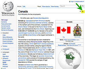 A bronze star marks Wikipedia's Featured Articles.