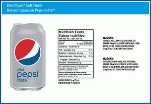 pepsi nutrition label