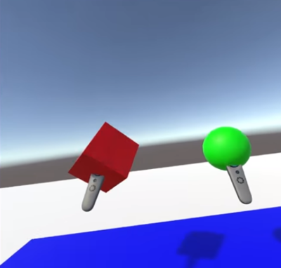 Implemented the simple grabbing mechanism from VRTK