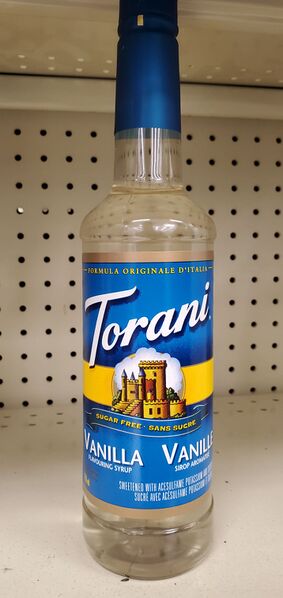 File:Torani Vanilla Syrup Sugar Free - Front.jpg