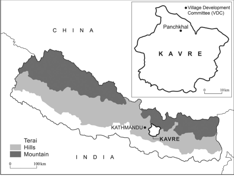 File:Figure 1. Map of Thuli Community within Nepal.png