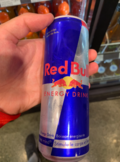 Fig. 1. View of Original Red Bull can's front. "Served chilled" is more clear to the viewer.