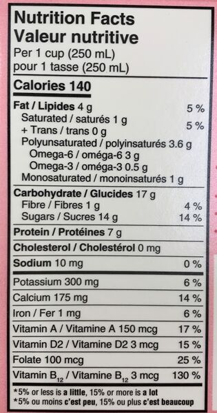 File:Sweetened Soy Drink (Superior Natural Brand) - Nutrition Facts.jpg