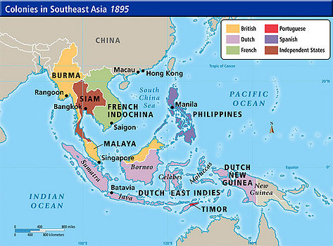 Colonies in Southeast Asia (1895)