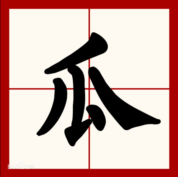 File:The Chinese Character for the Word "Melon" (Gua).png
