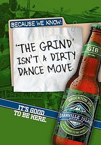 An advertisement for Granville Island Brewing Company in Vancouver.