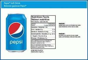 pepsi can nutrition facts