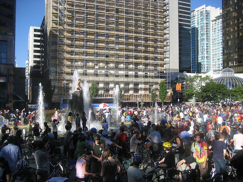 File:Critical Mass Start at Robson Square.jpg