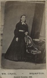 William Craig, ​[Portrait of a woman standing]​, [between 1869-1880] (UL_1457_0075)