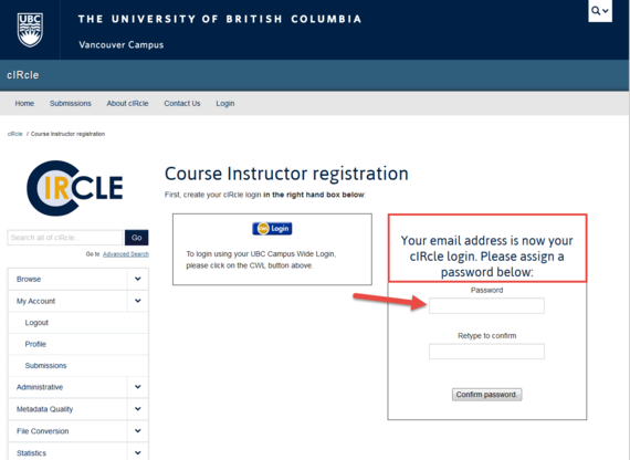 New cIRcle Email Registration