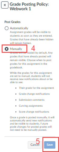 Mute grades assignment-level on Canvas - steps 4,5.png
