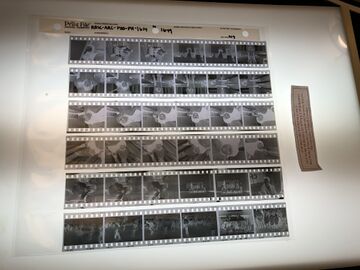 35 mm negatives: Jim Wong-Chu, ​[Kodak tri x pan film negatives],​ [after 1970?] (RBSC-ARC-1710-PH-1614 to 1649, box 33, Jim Wong-Chu fonds)